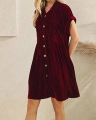 Holiday Party Velvet dress Burgundy