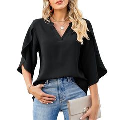 Women's Asymmetrical Blouses Top S-2XL T-Shirts