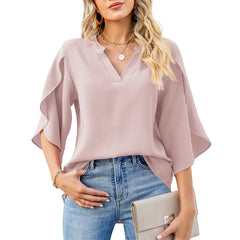 Women's Asymmetrical Blouses Top S-2XL T-Shirts