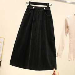 Women's Corduroy Midi Skirts