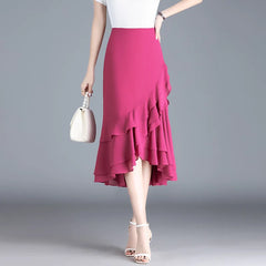 Women's Irregular Chiffon Fishtail Skirts (Midi)