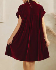 Holiday Party Velvet dress Burgundy